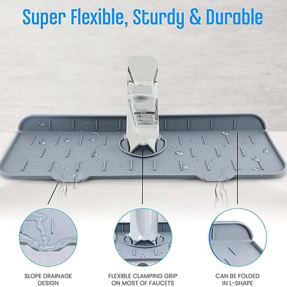 18814 Silicone Sink Faucet Pad / Mat (1 Pc / 33x12 Cm)