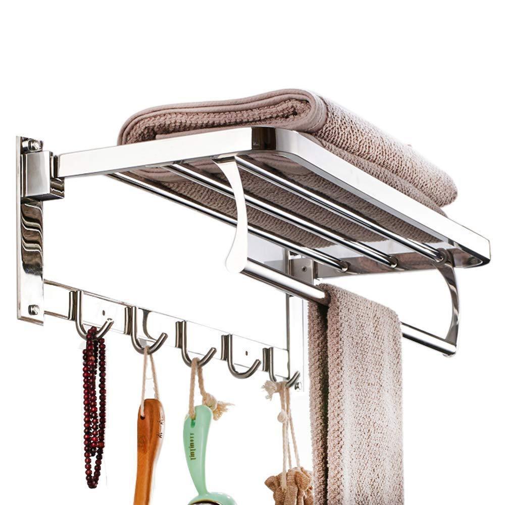0314 Bathroom Accessories Stainless Steel Folding Towel Rack [24 inch]