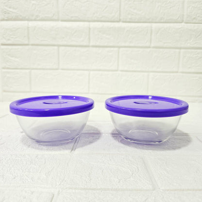 Di0021 Yera Polo Glass Bowls with Lid – 2 Pcs