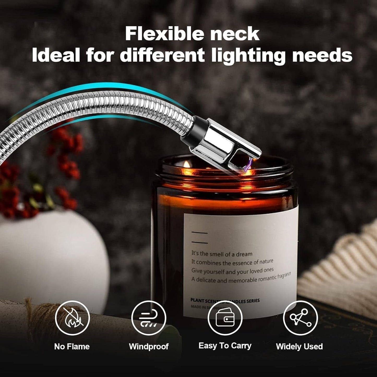 AM7156 Electric Arc Gas Lighter Rechargeable For Kitchen