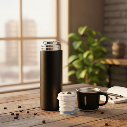AM7230 Vacuum Flask Set - Insulated Water Bottle 3 Cups Gift Set