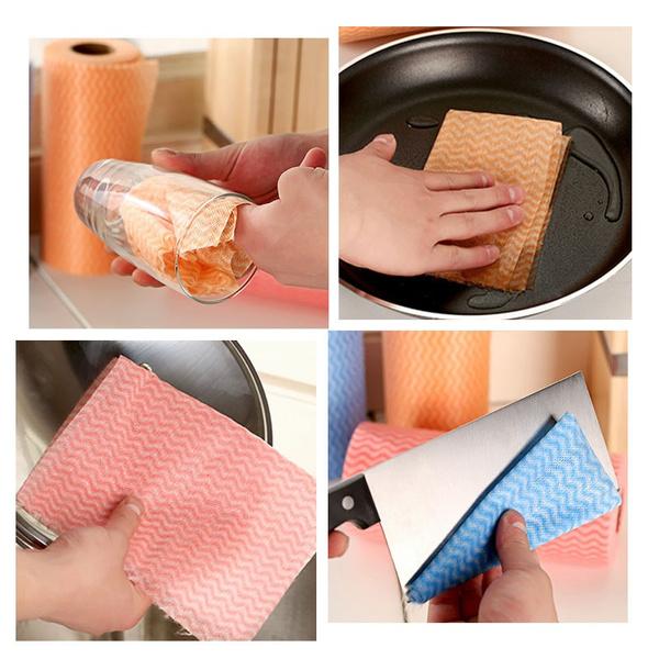 AM7758 Non Wooven Fabric Disposable Handy Wipe Cleaning Cloth Roll, Tissue Roll (1Pc)