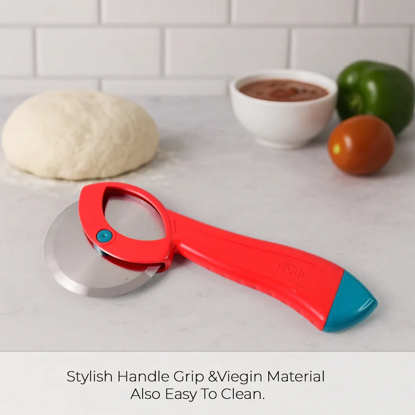 11705 Supermom Premium Stainless Steel Pizza Cutter with Ergonomic Handle (1 Pc)