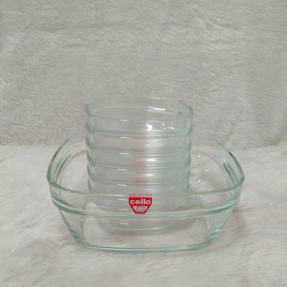 Di0369 Cello Glassware Nadir Pudding Set – 7 Pcs