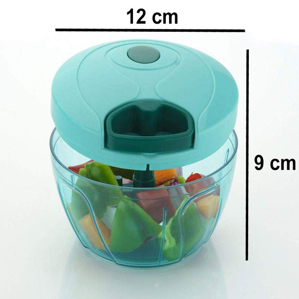 3326 Manual SS Blades Compact Hand Held Vegetable Chopper/Slicer (Brown Package Box)