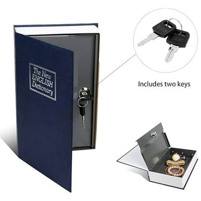 AM5421 Book Safe Box with Key Lock,Perfect for Traveling, Store Money, Jewelry, and Passport