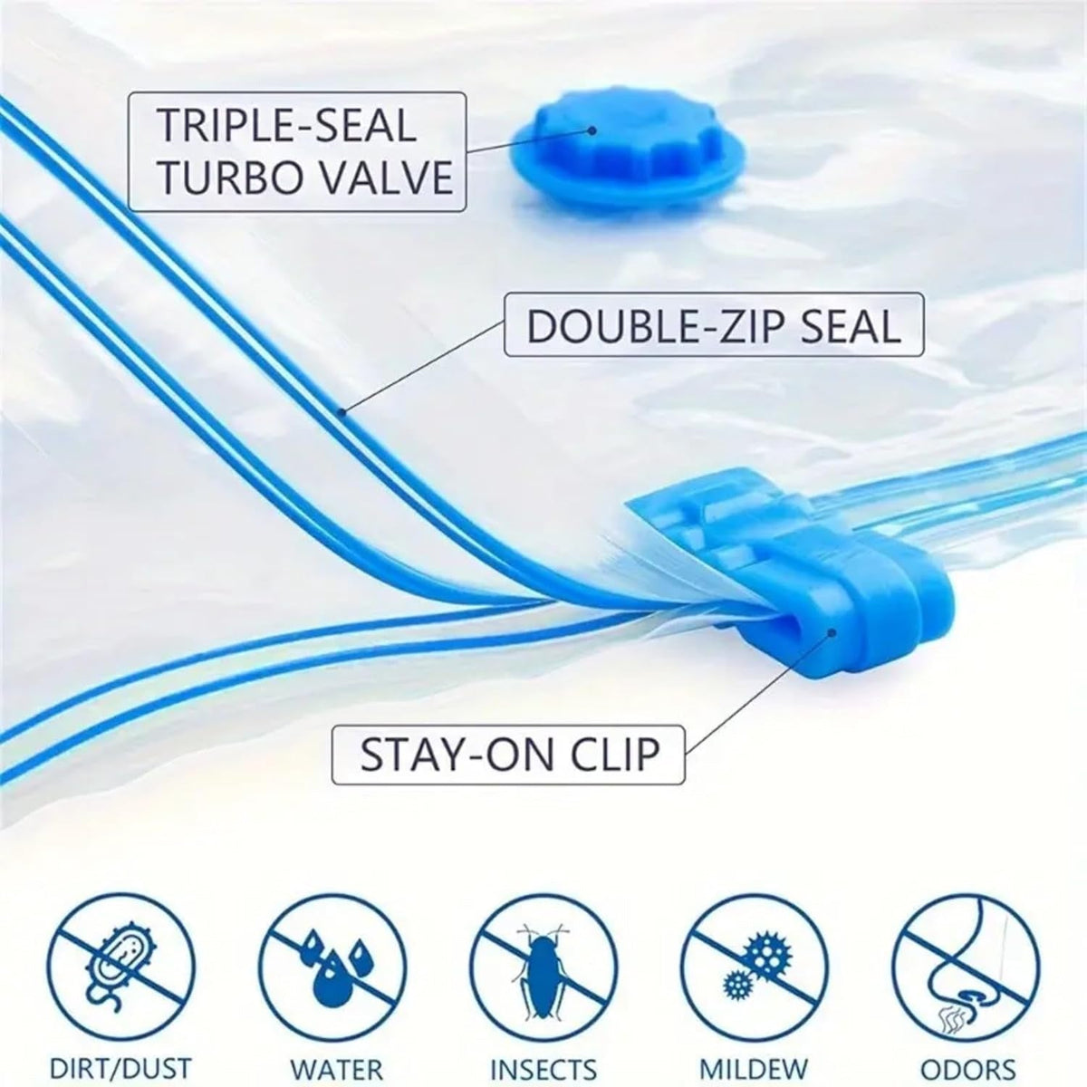 3634 Vacum Storage Bags with Hand Pump (Pack of 5)