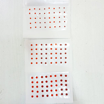 AM5636 Round Multicolor & Multi-Size Regular Bindi for Forhead - Set of 1
