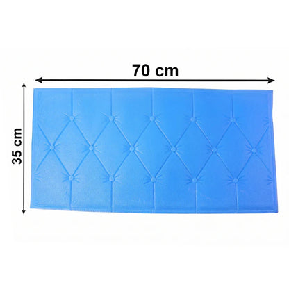 16005 Self Adhesive 3D Foam Wall Panel Cushion Wallpaper (1 Pc, Blue, 69x35 Cm)