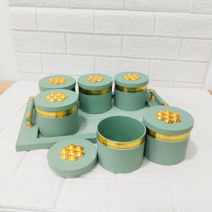 Di0178 Rishabh Phantom Plus Container Set of 6 with Tray – Stylish & Trendy Storage Jars