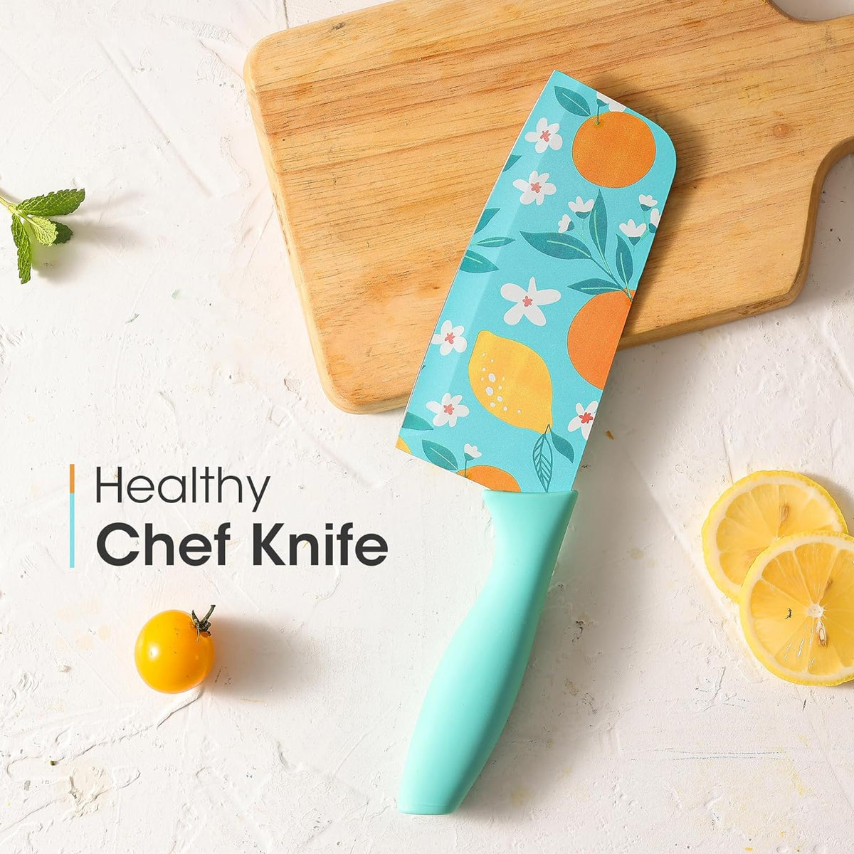 AM5667 Stainless Steel Large Knife Color Printed , Chef's & Cleaver Kitchen Knife