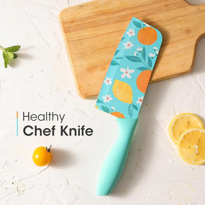 AM5667 Stainless Steel Large Knife Color Printed , Chef's & Cleaver Kitchen Knife