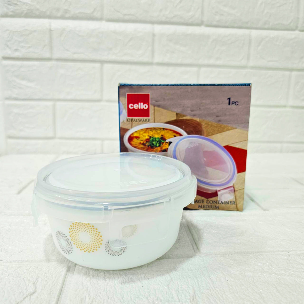 Di0020 Cello Opalware Leak-Proof Storage Container – Medium (1 Pc)