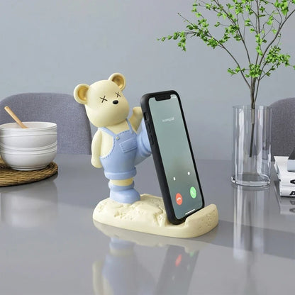 A06901 Magnetic Bear LED Light Phone Stand Night Lamp for Desk and Kids Room (1 Pc)