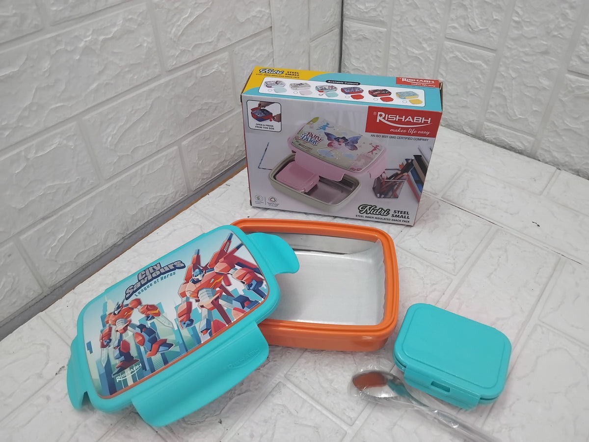 AM3650 Rishabh Nutri Steel Small Lunch Box Set of 1 Pcs