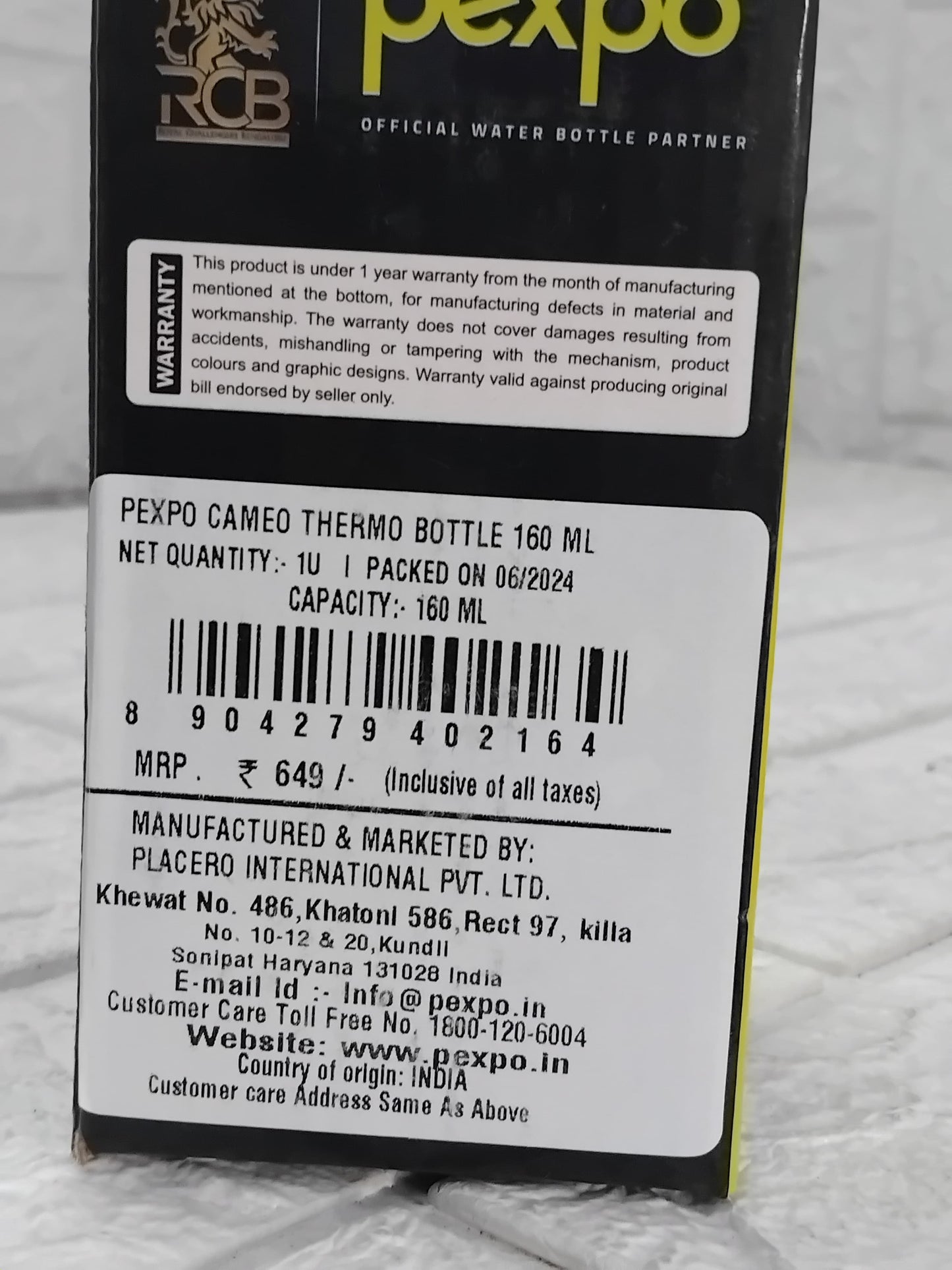 AM3777 Pexpo Cameo Thermo Bottel  160ml