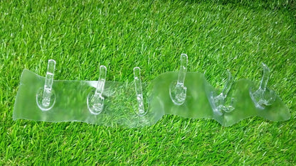 4654 Adhesive Transparent Heavy Duty Wall Hook DeoDap