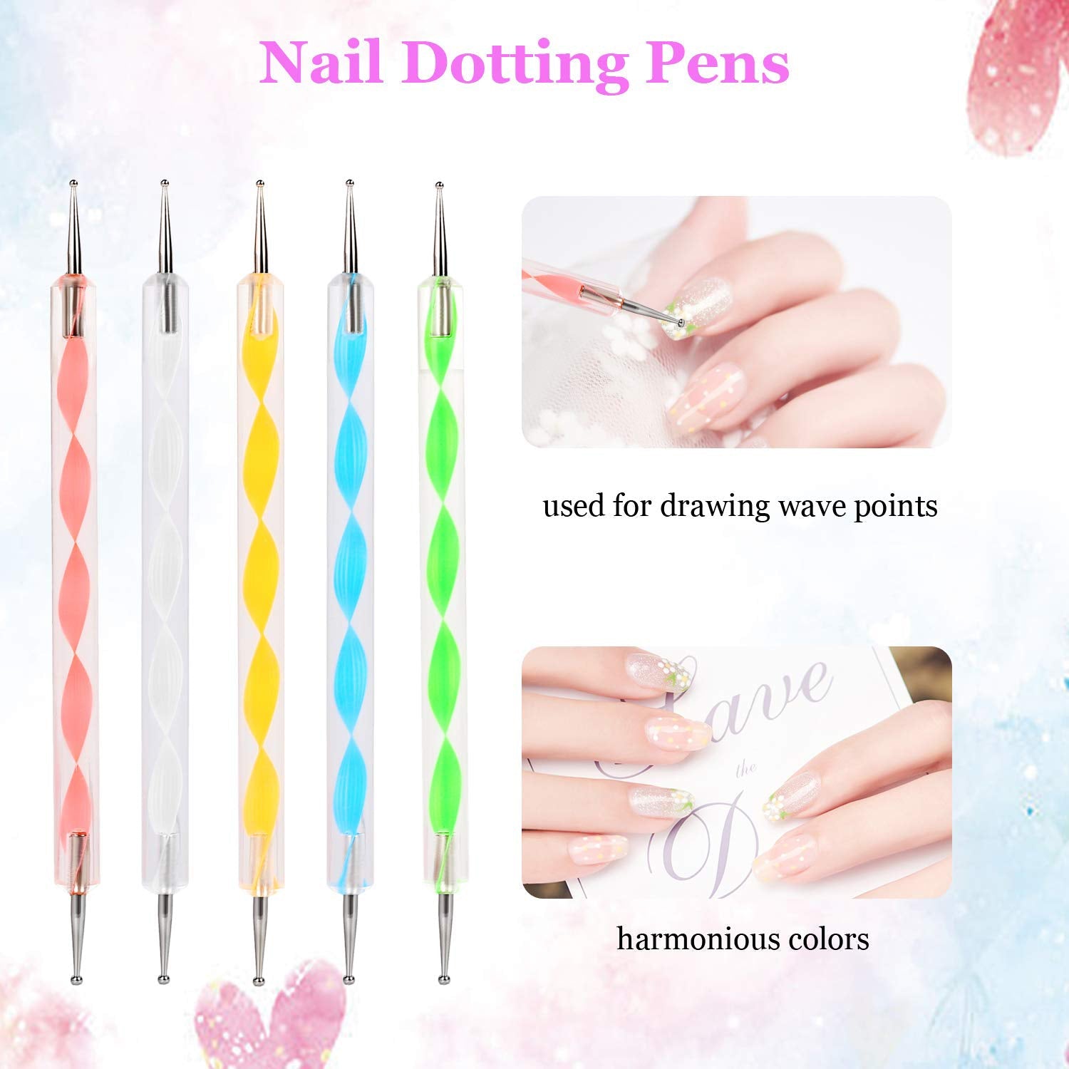 6020 Nail Art Point Pen and Set Used by Womens and Ladies for Their Fashion Purposes. DeoDap