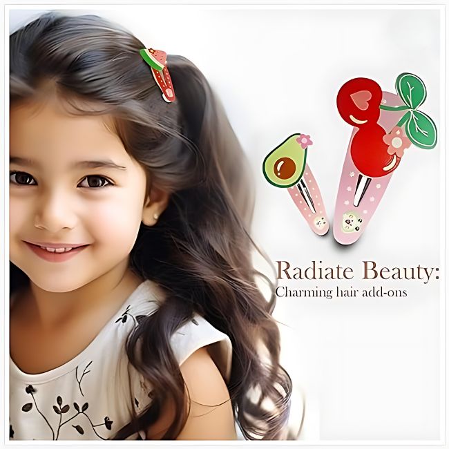 AM1006 Small Tic Tac Hair Clips for Girls & Kids (Pack of 2)
