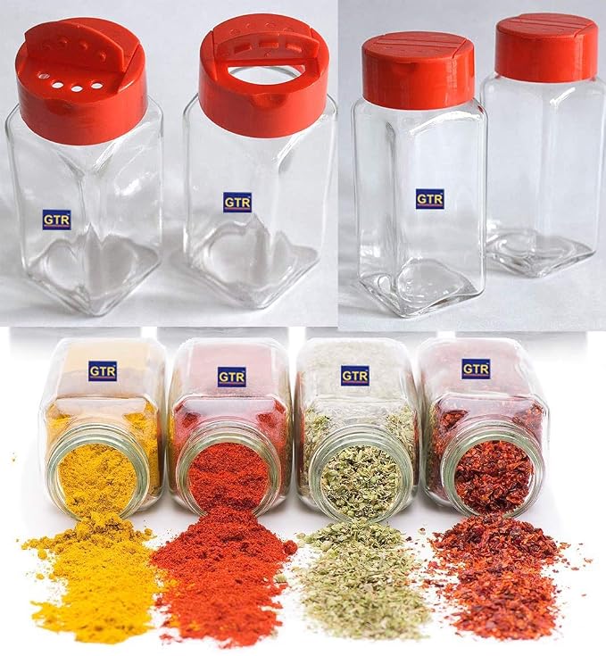 AM6912 Salt & Pepper Glass Jar Spice Holder