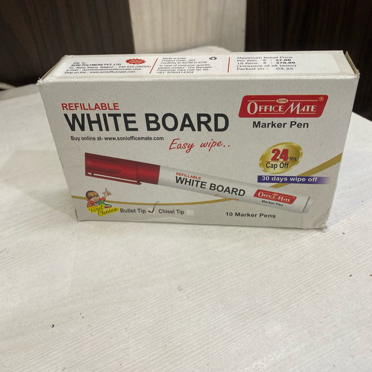 AM5156 Refillable Whiteboard Marker Pen For Office, College (Black)