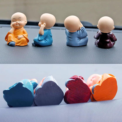 AM6886 Baby Monk Buddha Statue - Pack Of 4pc