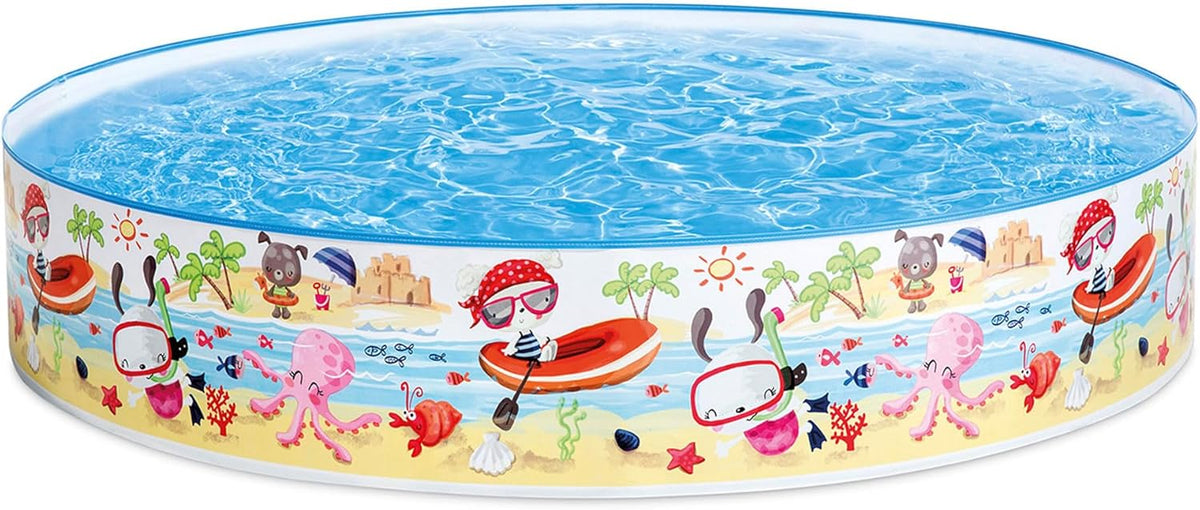 AM3973 Intex Wet Set Collection Snorkel Buddies Snapset Pool, Multi Color (1.52m x 25cm)