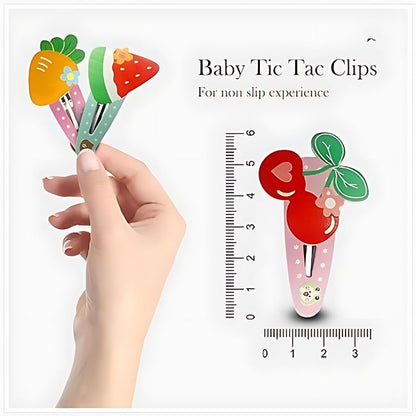 AM1006 Small Tic Tac Hair Clips for Girls & Kids (Pack of 2)