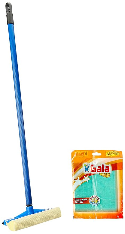 AM5031 Gala 2 In 1 Window Washer and Sponge Wipe Combo Set (Blue/Black and Yellow)