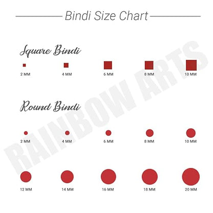 AM1001 Fancy Plain Classic Round Bindi for Women & Girls (MultiColor)