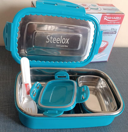 AM0642 RISHABH Steelox Big Insulated Steel Lunch Box
