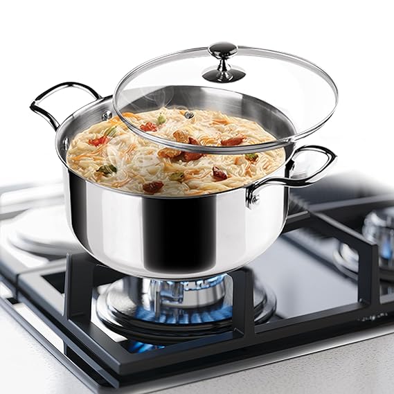AM3913 PNB Kitchenmate Triply Cookpot with Glass Lid 24Cm