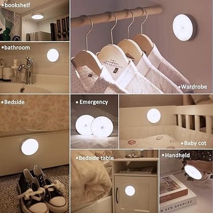 AM6356 Round Shape 8 LED Motion Sensor Induction Led Light Pack Of 1