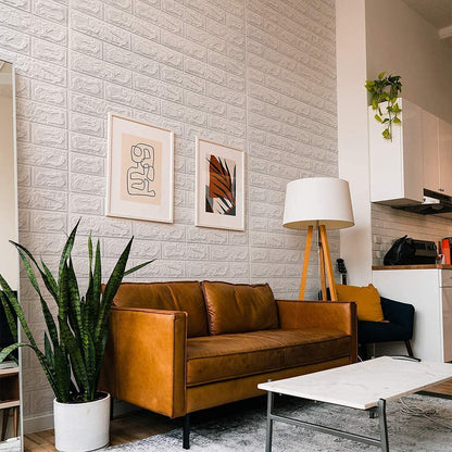 AM7805 3D White Brick Wallpaper 70x78cm