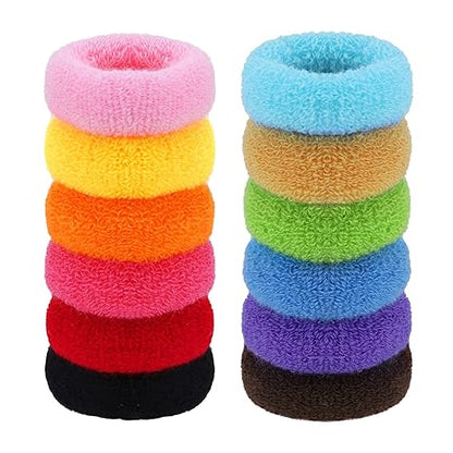 AM1022 Rubber Band Multicolored Cotton Scrunchy Hair Band Ties 1 PCs
