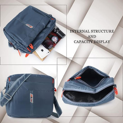3965 Men's and Women's Polyester Sling Crossbody Bag 8X3X7Inches