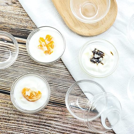 AM3023 Sauce Glass Bowls Small Dipping Bowls Side Dishes for Snack Sushi Fruit Appetizer Dessert Set Of 1 Piece