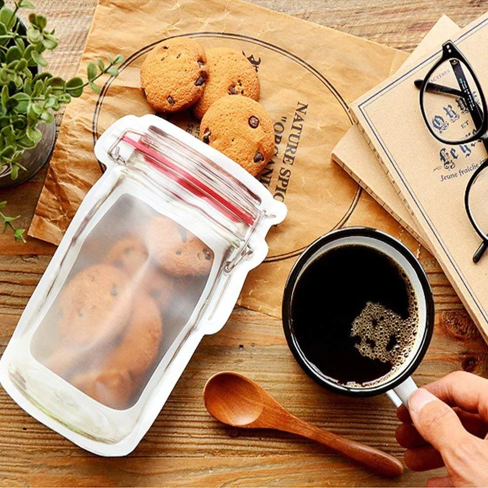 1074 Jar Shape Storage Pouch - Reusable & Dishwasher Safe