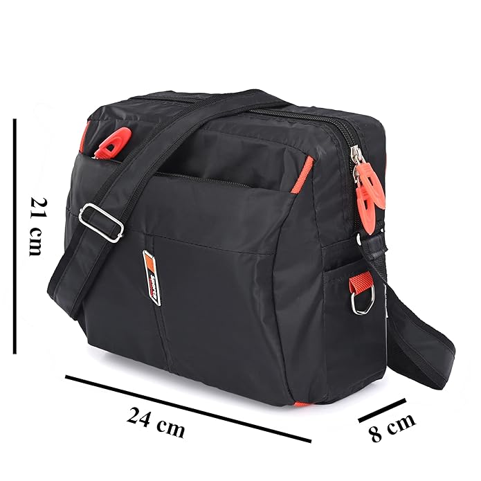 3965 Men's and Women's Polyester Sling Crossbody Bag 8X3X7Inches