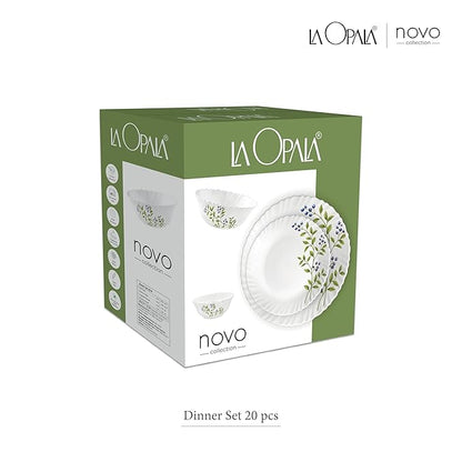 AM3962 La Opala, Novo Collection, Opal Glass Dinner Set 20 pcs