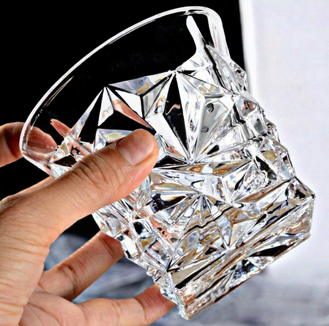 AM3750 Diamond Crystal Cut Whiskey Glasses Set of 6 Pcs