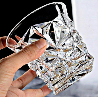 AM3750 Diamond Crystal Cut Whiskey Glasses Set of 6 Pcs