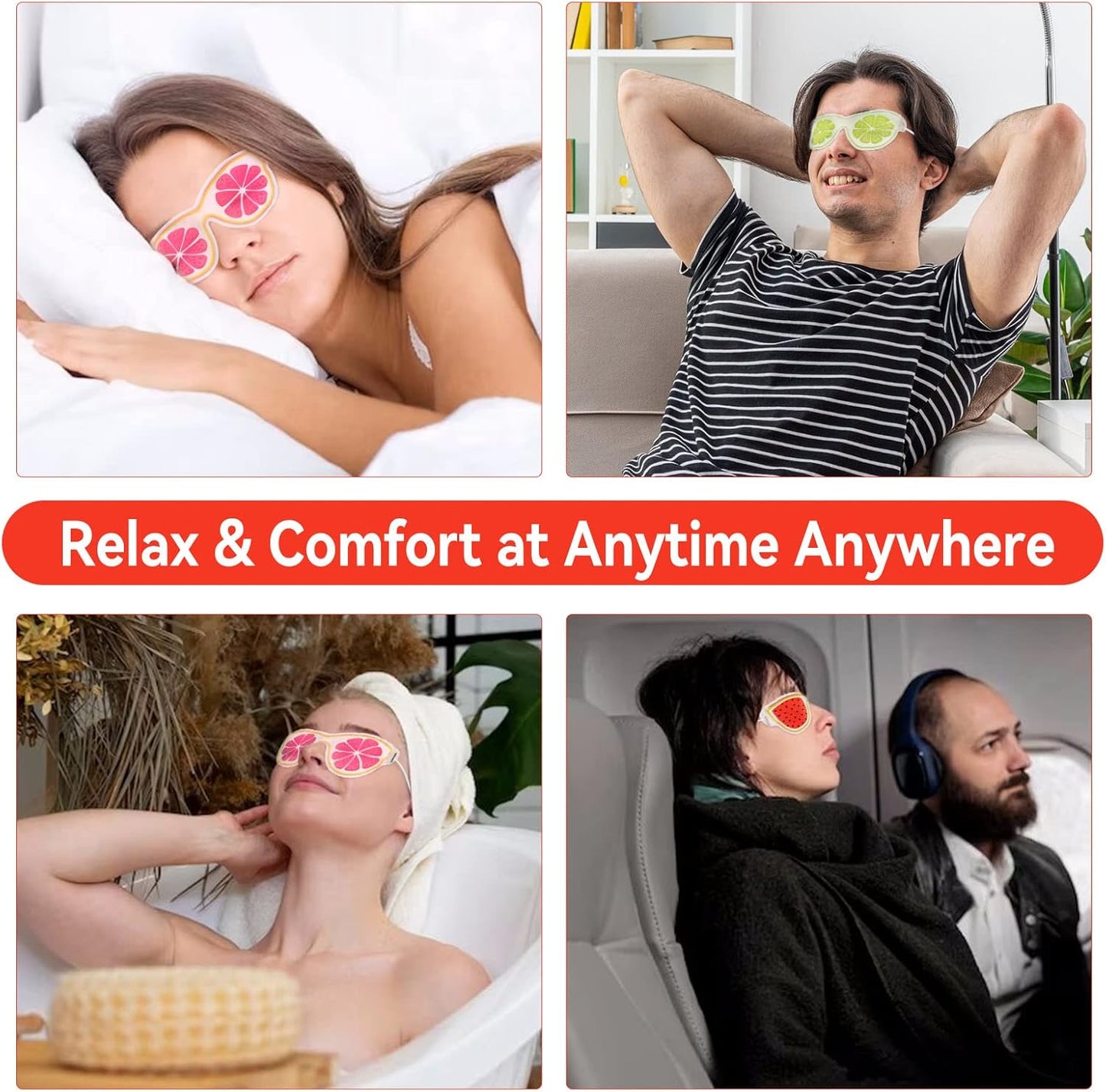 AM7565 Mirale Fruit-Themed Cooling Gel Eye Mask for Sleeping & Relaxation (1-Pcs)