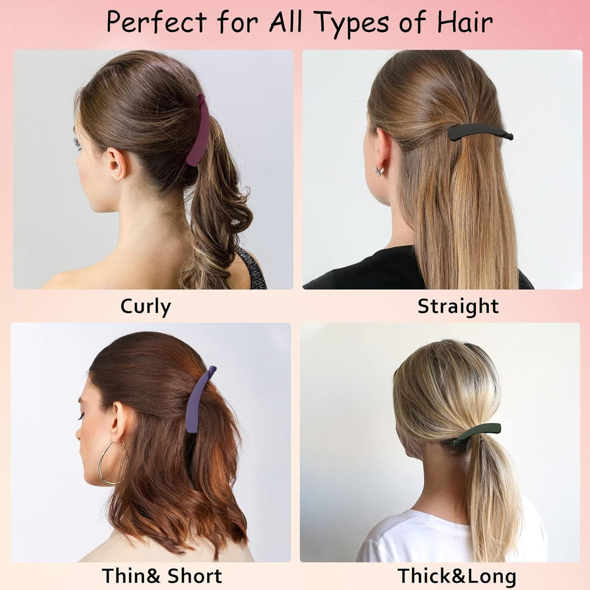 AM1033 Large Banana Hair Clip 1 Pack
