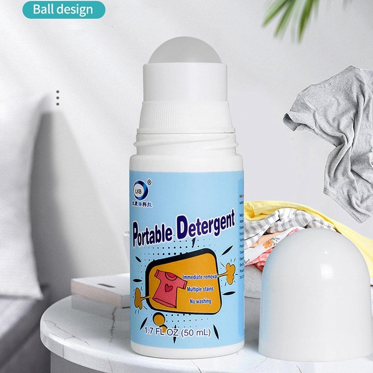 AM7759 Clothes Stain Remover Bead Design Emergency Stain Rescue Roller-ball Cleaner for Natural Fabric Removes Oil Almost All Types of Fabrics
