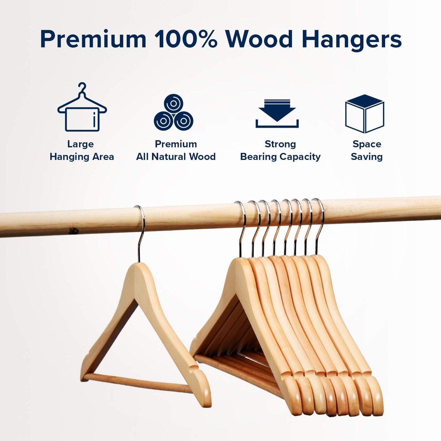 3373 Premium Wooden Hanger 1 Piece