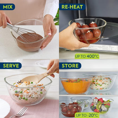 AM3689 Borosil 1.1L Serving & Mixing Square Bowl (BGFGBBWL0002)