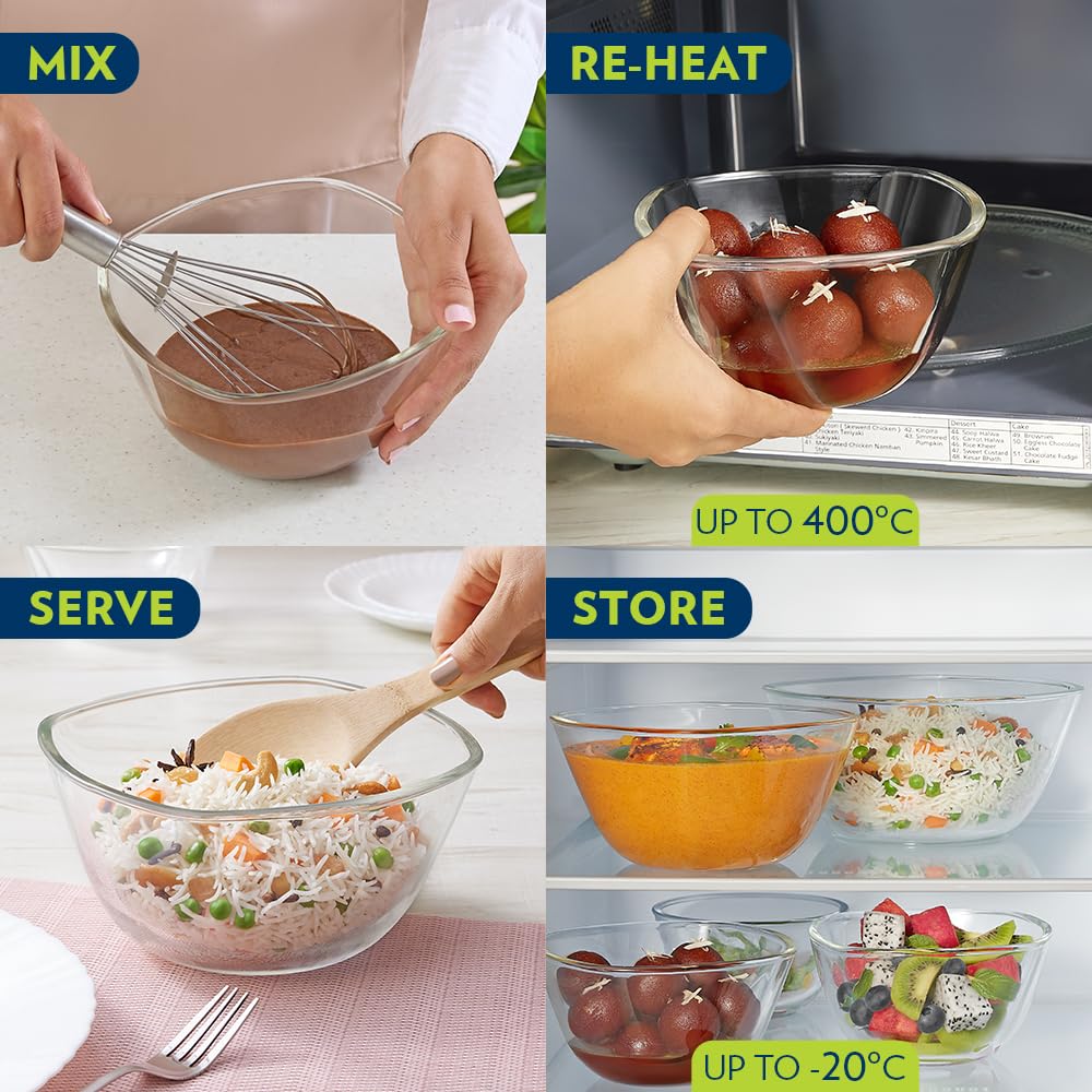 AM3690 Borosil 1.6L Serving & Mixing Square Bowl (BGFGBBWL0003)