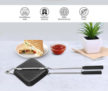 AM3583 Toster Black Grill Wire Handle Sandwich Maker