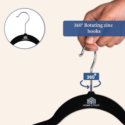 AM6856 Anti-Slip Hanger (Pack of 6) with 360° Rotating Hooks|